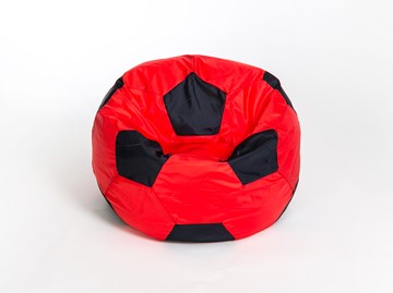 Кресло-мешок Мяч большой, красно-черный в Чебоксарах
