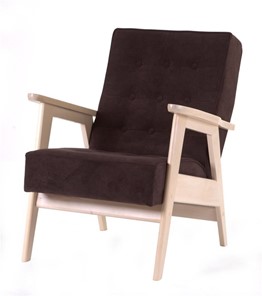 Кресло Ретро (беленый дуб / RS 32 - коричневый) в Чебоксарах