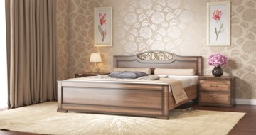 Полутороспальная кровать СВ-Стиль Жасмин 140*200 с основанием в Чебоксарах