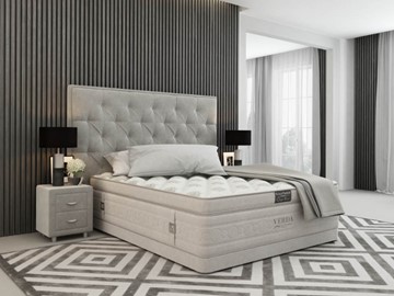 Кровать Classic Compact/Basement 180х200, Флок (Велсофт Серый) в Чебоксарах