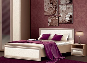 Кровать Камелия, 1600, шимо светлый/белый кожзам в Чебоксарах