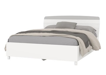 Спальная кровать Милана 1600 (4-22906бел\серый) в Чебоксарах
