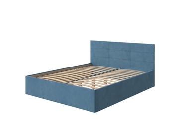 Кровать 2-х спальная Vector Plus 160х200, Велюр (Monopoly Прованский синий (792)) в Чебоксарах