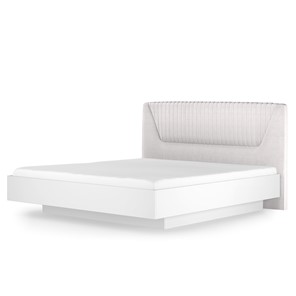 Кровать с механизмом полуторная Марсель-11 (Белый, ткань Catania white) 1400 в Чебоксарах