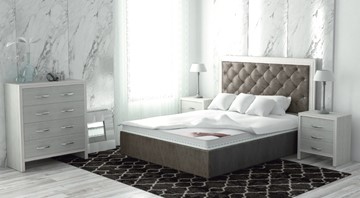 Кровать спальная Сарма Манхэттен 180х200 (с основанием), с высотой спинки - 140 см в Чебоксарах