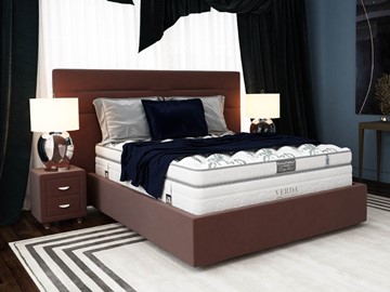 Кровать в спальню Modern/Island M 180х200, Флок (Велсофт Спелая слива) в Чебоксарах