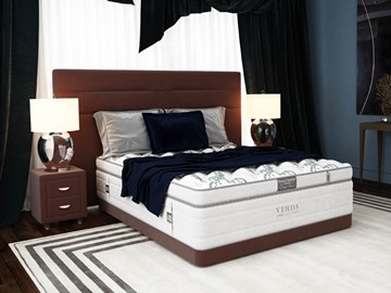 Кровать 2-спальная Modern/Basement 180х200, Флок (Велсофт Спелая слива) в Чебоксарах