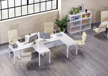Офисный комплект мебели Metal System Style (Белый/Белый) в Чебоксарах