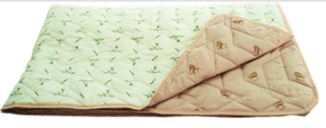Одеяло «Зима-Лето», ткань: тик, материалы: бамбук/верблюжья шерсть в Чебоксарах
