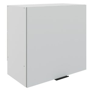 Кухонный навесной шкаф Стоун L600 Н566 (1 дв. гл.) (белый/лайт грей софттач) в Чебоксарах