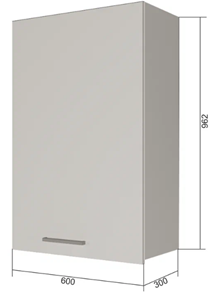 Кухонный шкаф ВС9 60, Бетон пайн/Белый в Чебоксарах