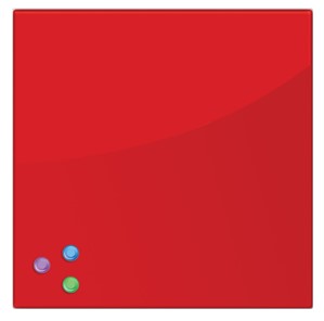 Доска магнитно-маркерная стеклянная BRAUBERG 45х45 см, красная в Чебоксарах