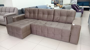 Угловой диван с оттоманкой Реал ДУ Graund 03 велюр в Чебоксарах