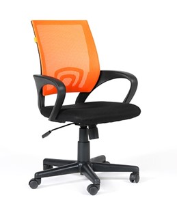 Компьютерное кресло CHAIRMAN 696 black Сетчатый акрил DW66 оранжевый в Чебоксарах