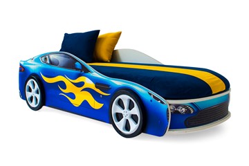 Кровать-машина детская Бондимобиль синий в Чебоксарах