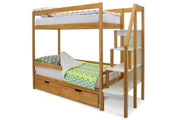Детская 2-этажная кровать Svogen дерево в Чебоксарах