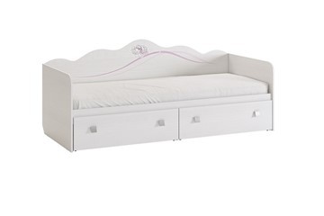 Кроватка Фэнтези с ящиками, белый рамух в Чебоксарах