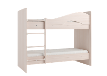 Детская 2-х ярусная кровать Мая на щитах со шкафом и ящиками, цвет Млечный дуб в Чебоксарах - предосмотр 2