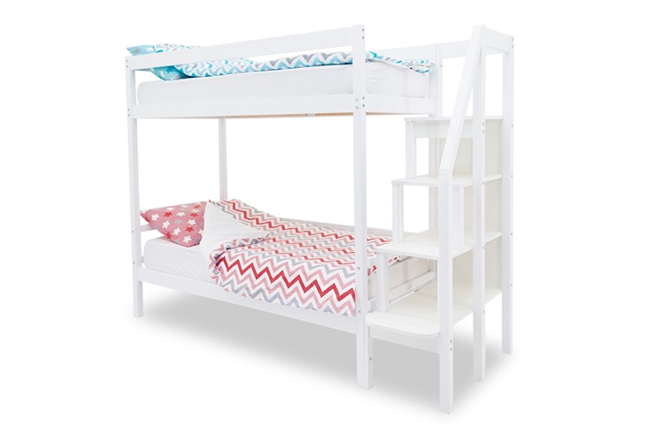 Двухэтажная детская кровать Svogen белый в Чебоксарах - изображение 2