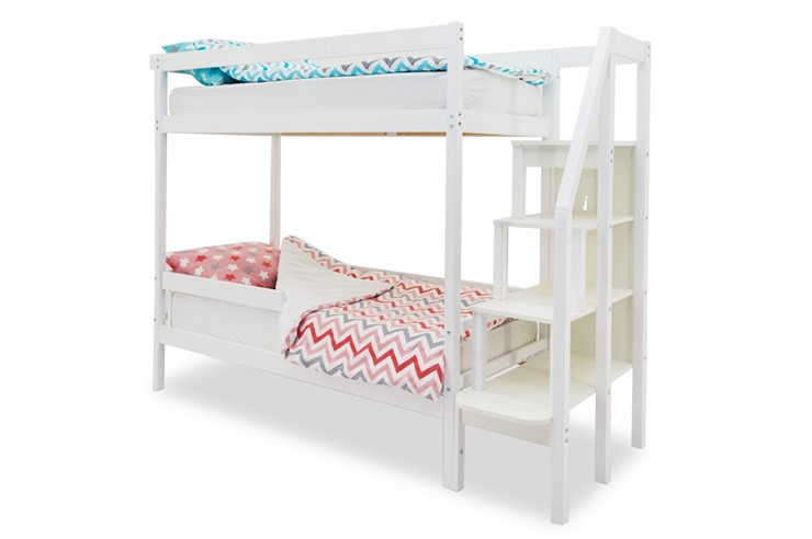 Двухэтажная детская кровать Svogen белый в Чебоксарах - изображение 3