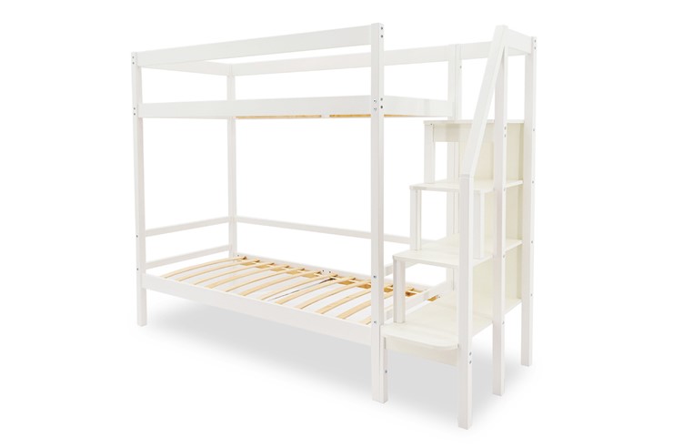 Двухэтажная детская кровать Svogen белый в Чебоксарах - изображение 1