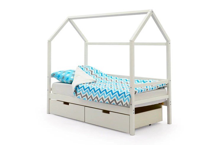 Кровать-домик детская Svogen белый в Чебоксарах - изображение 3