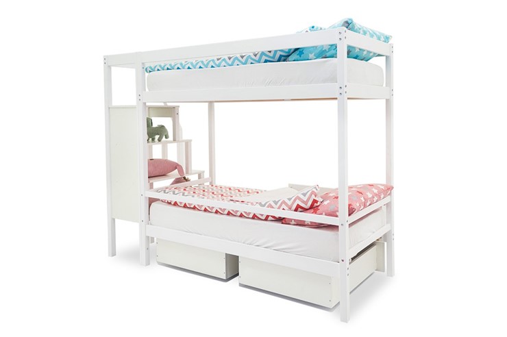 Двухэтажная детская кровать Svogen белый в Чебоксарах - изображение 6