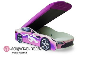 Детская кровать-машина Бондимобиль розовый в Чебоксарах - предосмотр 1