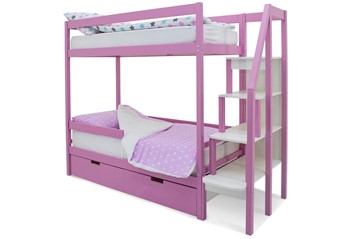 Двухэтажная кровать Svogen розовый в Чебоксарах