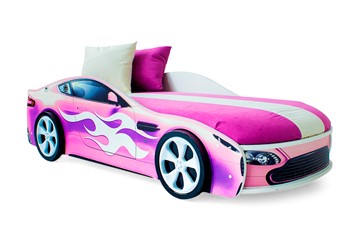 Детская кровать-машина Бондимобиль розовый в Чебоксарах - предосмотр