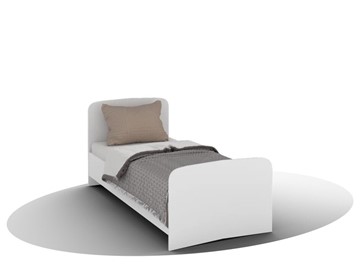 Односпальная кровать ВЕГА Кровать Кр-08 900 с плоским основанием (Белый древесный) в Чебоксарах