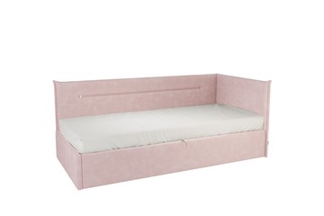 Кроватка 0.9 Альба (Тахта), нежно-розовый (велюр) в Чебоксарах