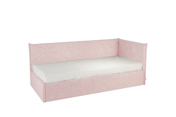 Детская кровать 0.9 Бест (Тахта), нежно-розовый (велюр) в Чебоксарах