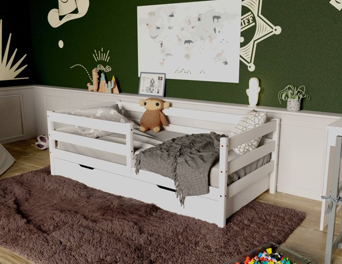 Детская кровать Софа с ящиками, цвет белый в Чебоксарах - изображение 3
