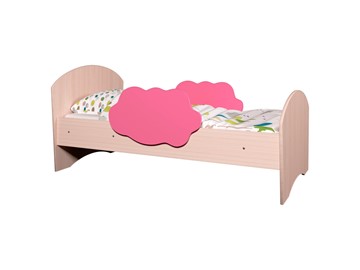Детская кровать Тучка, корпус Дуб млечный, фасад Розовый в Чебоксарах