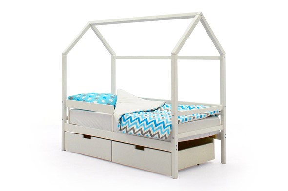 Кровать-домик детская Svogen белый в Чебоксарах - изображение