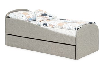 Кровать в детскую с ящиком Letmo халва (рогожка) в Чебоксарах