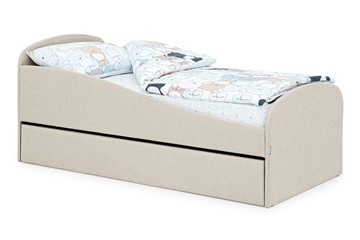 Детская кровать с ящиком Letmo карамель (рогожка) в Чебоксарах