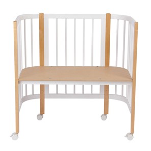 Кроватка детская приставная POLINI Kids Simple 105 Белый / Бук в Чебоксарах - предосмотр 5