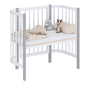 Детская кровать POLINI Kids Simple 105 Белый / Серый в Чебоксарах - предосмотр 1