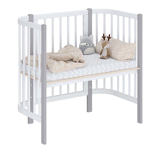 Детская кровать POLINI Kids Simple 105 Белый / Серый в Чебоксарах - изображение 1