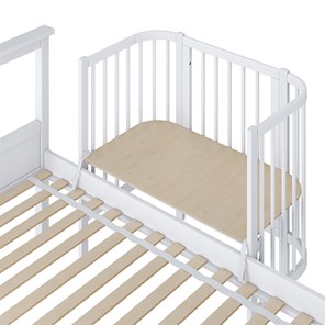 Кроватка детская приставная POLINI Kids Simple 105 Белый в Чебоксарах - предосмотр 2