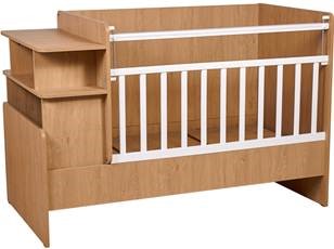 Кроватка-трансформер детская Polini kids Ameli 1150, белый-натуральный, серия Ameli в Чебоксарах