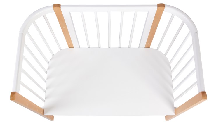 Кроватка-трансформер POLINI Kids Simple 120 Белый / Бук в Чебоксарах - изображение 4