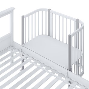 Детская кровать POLINI Kids Simple 120 Белый / Серый в Чебоксарах - предосмотр 4