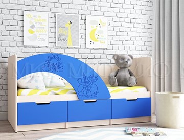 Детская кровать Юниор-3, синий матовый в Чебоксарах