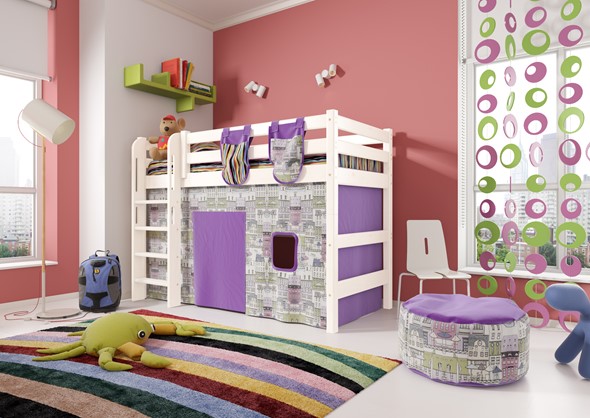 Детская кровать-чердак Соня,  Вариант 5 Белый в Чебоксарах - изображение