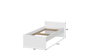 Выкатная кровать для детей Токио, белый текстурный (одинарная (0,9х2,0) + выкатная) в Чебоксарах - предосмотр 3