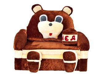 Диван детский Медведь с подушкой, ширина 120 см в Чебоксарах