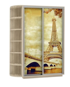 Шкаф Экспресс 1900x600x2200, со стеллажом, Париж/дуб сонома в Чебоксарах